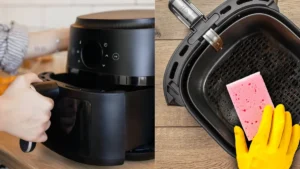 air fryer being cleaned