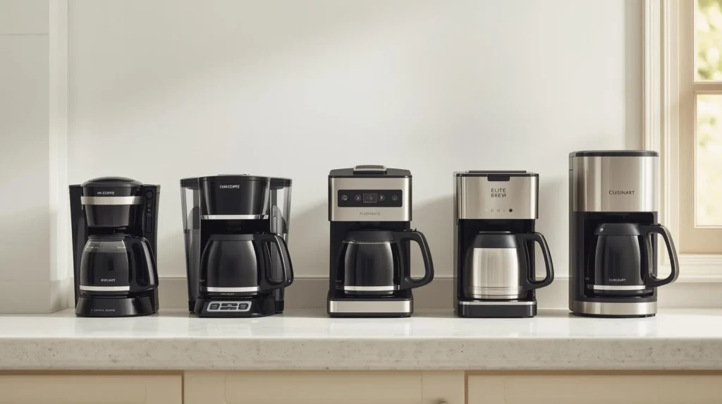 A visible comparison of 5 best coffee makers