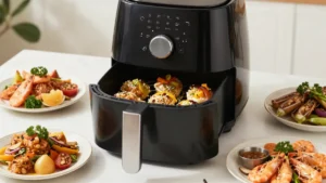 various dishes prepared in air fryer