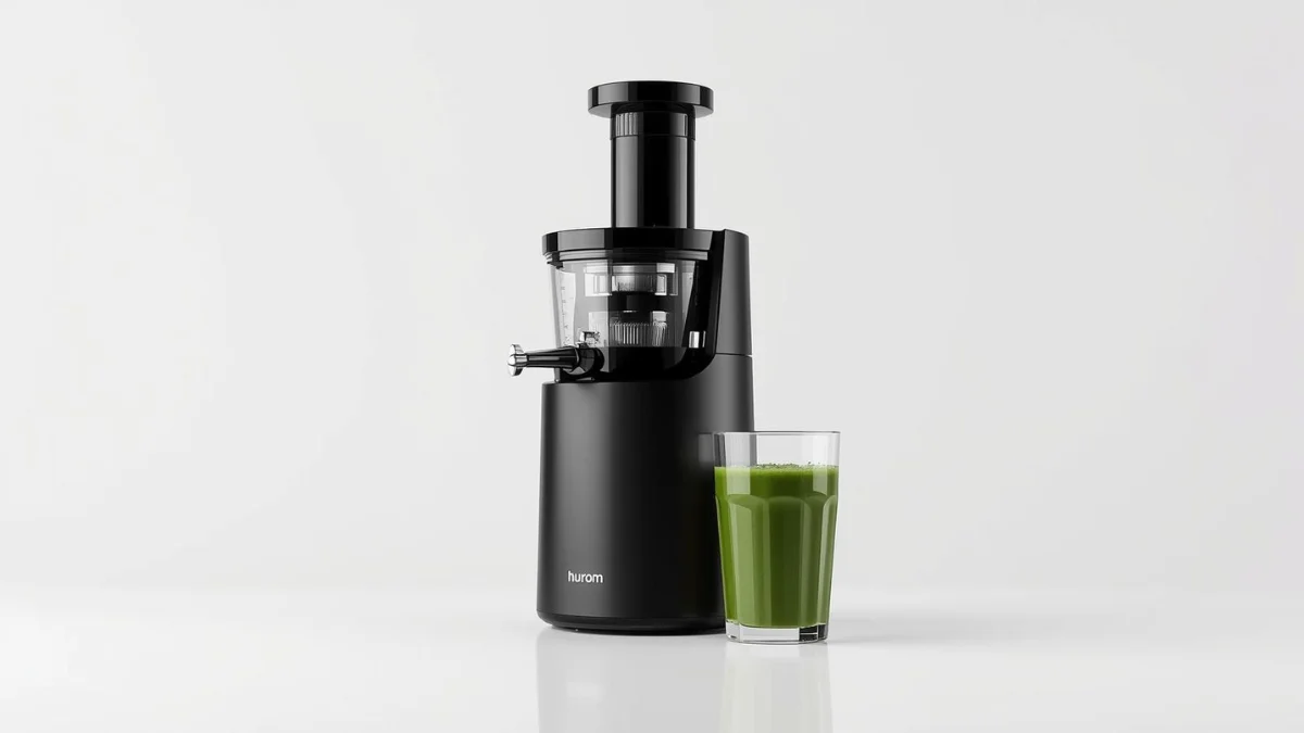 studio product photo of the Hurom H400 Cold Press Juicer