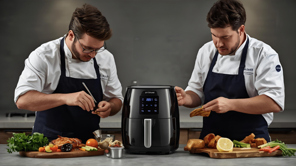Chefman 4 QT Compact Air Fryer: Enjoy Guilt-Free Fried Favorites 7 Chefman 4 QT Compact Air Fryer:
With the Chefman 4 QT Compact Airfryer, Chefs exploring a world of flavors and cooking possibilities