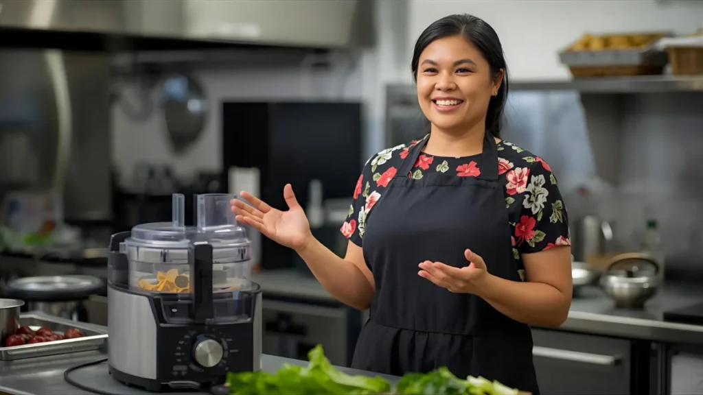 What Size Food Processor Do I Need?Does Size of Food Processors Matter 9 size of food processors- a young homemaker happy with the type of food processor for her family
