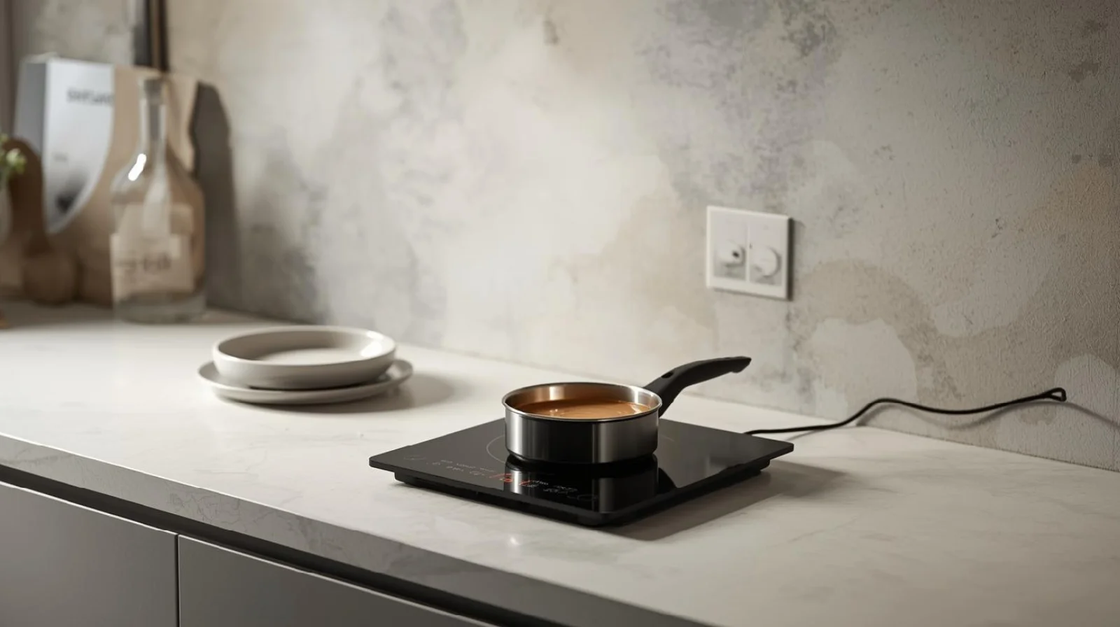 AMZCHEF Portable Induction Cooktop (Quiet Operation, 20 Levels)