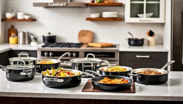 Cuisinart 17-Piece Cookware Set in use in a modern kitchen