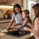 Best Portable Induction Cooktops (Top 5 Countertop Models Reviewed) A home maker cooking on a portable induction cooktop