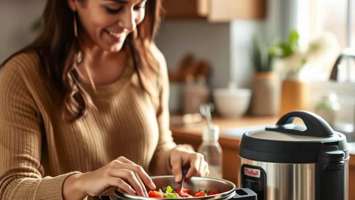 Busy parent using T-fal Clipso Stainless Steel Pressure Cooker