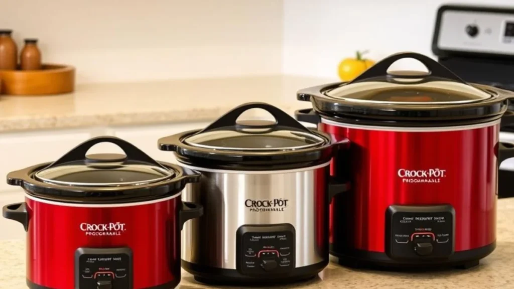 Crock-Pot Programmable Slow Cooker: The Ultimate 8-Quart Kitchen Companion 2 Various sizes of Crock-Pot programmable slow cooker