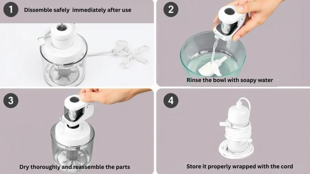 Proper cleaning and maintenance of a mini food chopper