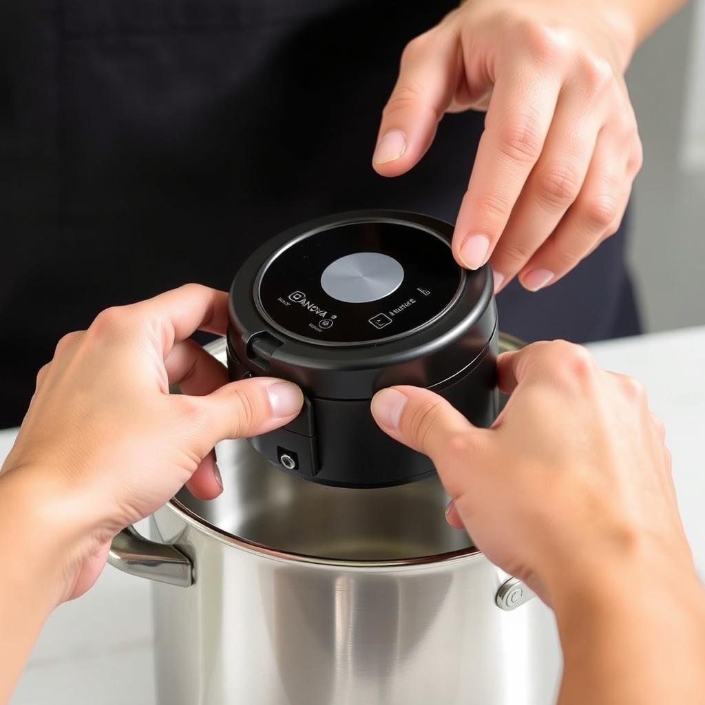 ANOVA Precision Cooker: Your Sous Vide Companion 10 Attaching Anova Precision Cooker 3.0 to a pot