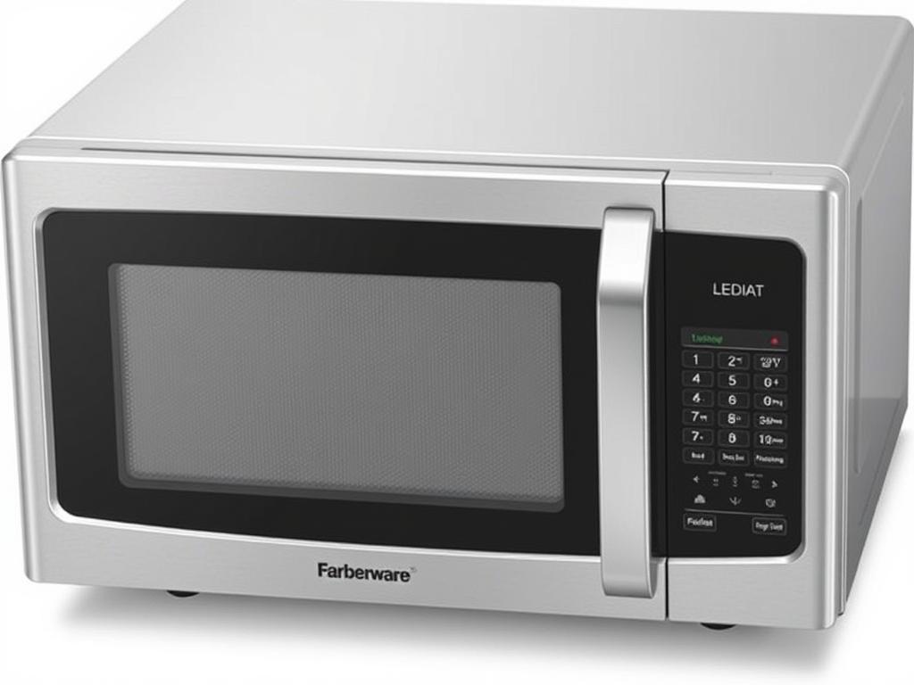 Farberware FMWO11AHTBKB Stainless Steel Microwave with digital display