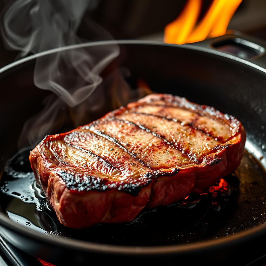 ANOVA Precision Cooker: Your Sous Vide Companion 13 Searing sous vide cooked steak for finishing