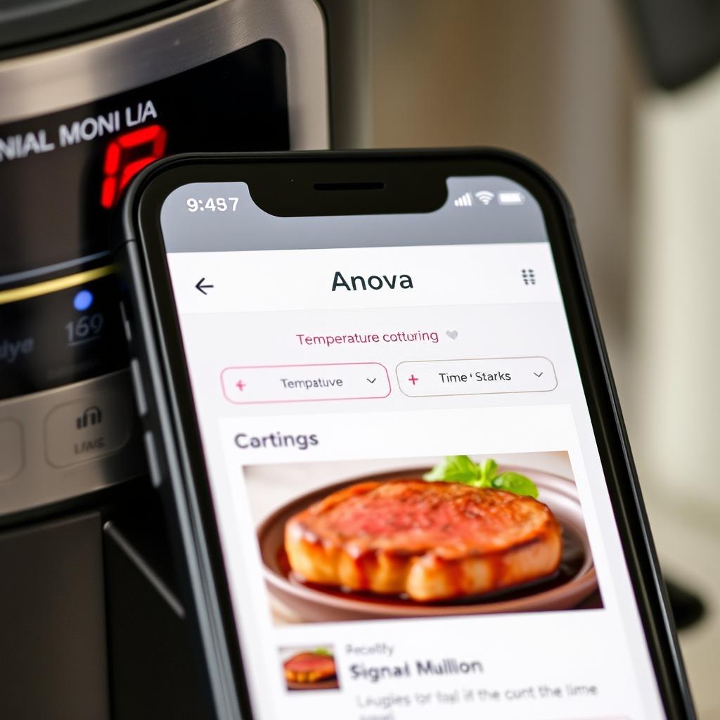 ANOVA Precision Cooker: Your Sous Vide Companion 12 Setting temperature and time on Anova app