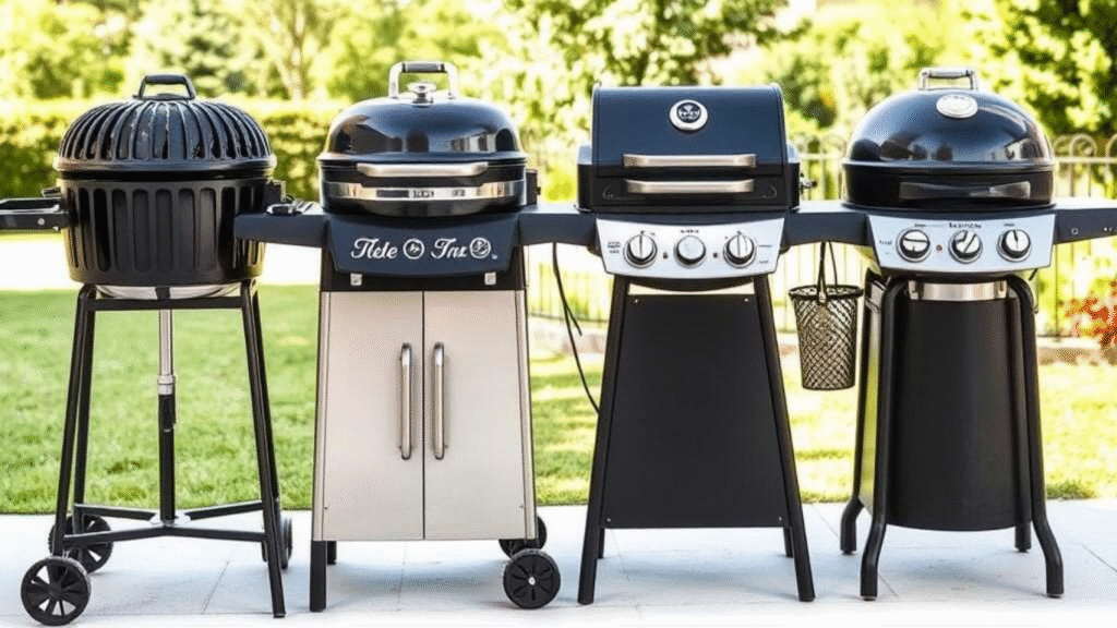 Ultimate Guide to Propane Grills on Sale: Top 5 Picks & Expert Buying Tips 7 Four different types of grills side by side showing charcol, electric, pellet, and propane models