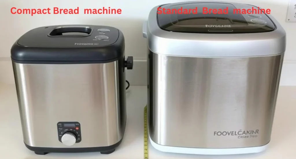 Compact Bread Machine. The size difference of Compact bread machine and standard Bread Machine