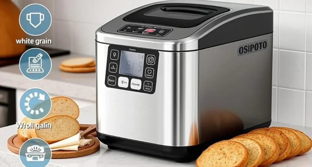 OSIPOTO  2LB 17- in- 1 Automatic Stainless Steel Bread Machine