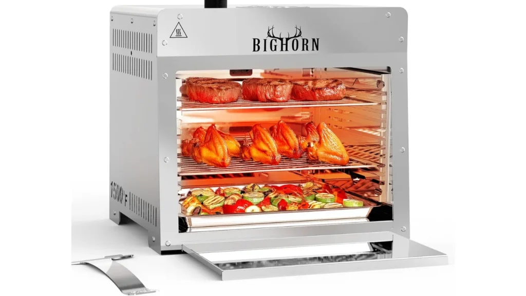 BIG HORN OUTDOORS 1500°F Small Infrared Propane Gas Grill