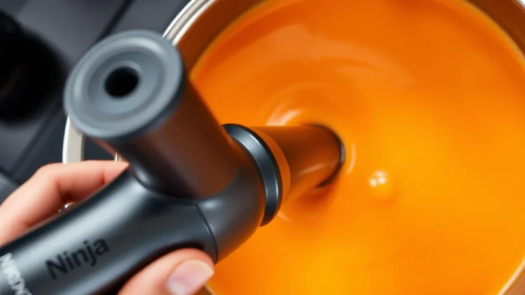 Ninja Immersion Blender and Whisk with SplatterShield technology demonstration