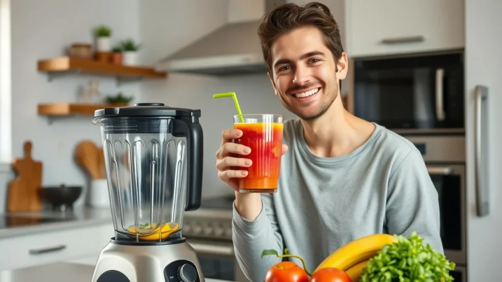 How to Choose a Blender? Happy user enjoying a freshly made smoothie from their perfect blender choice