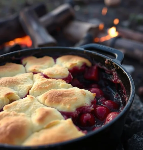 Dutch Oven Seasoning: The Complete Step-by-Step Guide to Season and Maintain Cast Iron 15 Fruit cobbler dessert in a Dutch oven