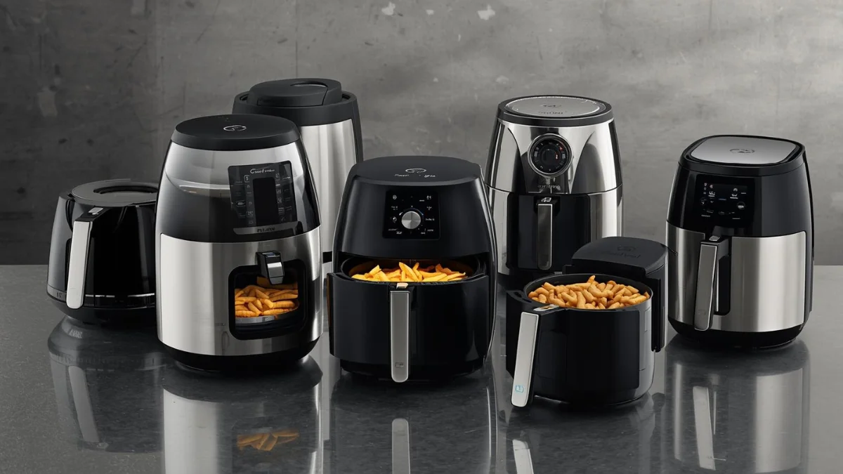 Best Air Fryers for Families (2026): Honest Comparison Guide 1 A realistic image of a collection of best airfryers for families in 2026