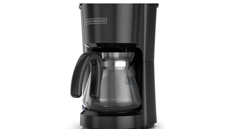 BLACK+DECKER 5-cup coffee maker on compact countertop