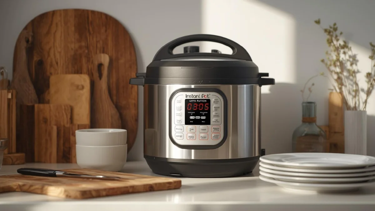 Instant Pot Duo next to common items on a kitchen counter Choosing the Right Size: Where Most Families Misjudge