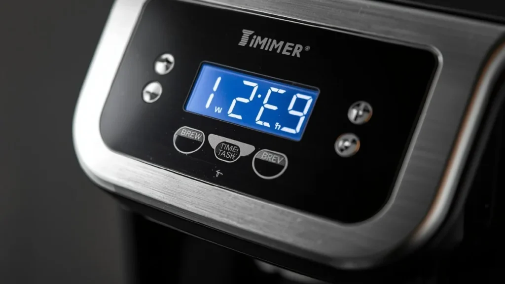 Programmable coffee maker control panel with digital timer