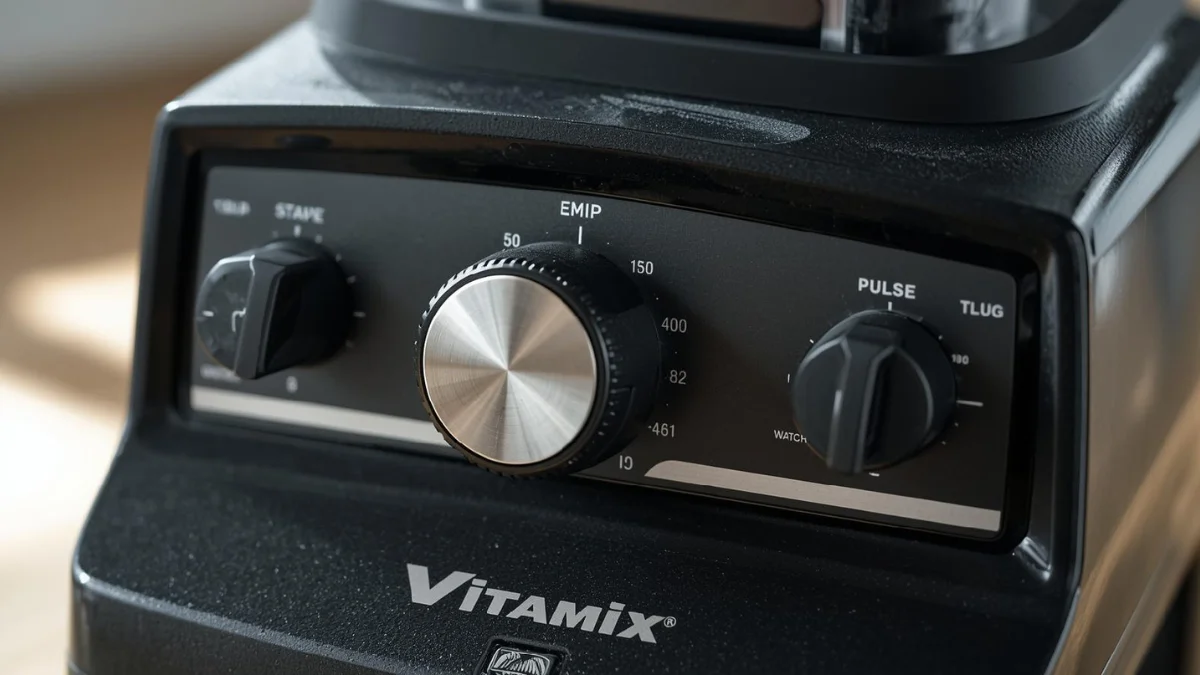 Manual control dial and pulse switch on the Vitamix E310 blender