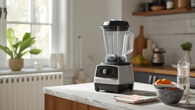 Vitamix Explorian E310 blender on a compact kitchen counter