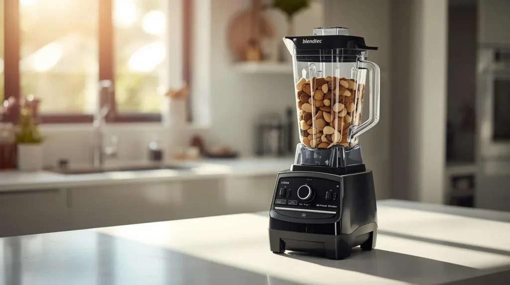 
Blendtec Classic 575 Blender sitting on a modern kitchen counter