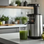 Ninja NeverClog Cold Press Juicer on a modern kitchen counter