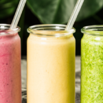smoothies of different colors