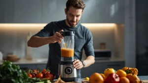 Can You Use a Personal Blender for Hot Soup? (Safety & Gear Guide) 2 A person using a personal blender for making a hot soup