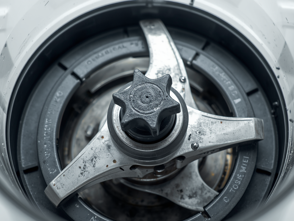 How to Fix a Blender Blade That Won’t Spin (6 Easy Fixes That Actually Work) 4 Close-up of a blender motor base showing the star-shaped drive coupling on the drive shaft with the jug removed`